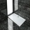 ELEGANT Rectangular 1400 X 800 X 40 Mm Stone Tray For Shower Enclosure Cubicle + Waste Trap -Comfort Bathroom Store 13461541 1