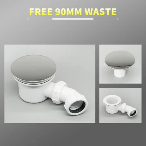 ELEGANT 800 X 800 X 40 Mm Square Stone Tray + Waste Trap 6 ELEGANT 800 X 800 X 40 Mm Square Stone Tray + Waste Trap - Image 4