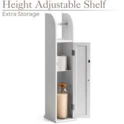 Clovelly White Toilet Roll Holder Cabinet -Comfort Bathroom Store 13682706 3