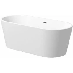 Luxury Evettes Modern Freestanding Bath 1500mm Acrylic Built In Waste White 9 Luxury Evettes Modern Freestanding Bath 1500mm Acrylic Built In Waste White -Comfort Bathroom Store 13701960 3