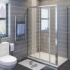 ELEGANT 1000 X 800 Mm Sliding Shower Enclosure 6mm Safety Glass Reversible Bathroom Cubicle Screen Door With Side Panel 2 ELEGANT 1000 X 800 Mm Sliding Shower Enclosure 6mm Safety Glass Reversible Bathroom Cubicle Screen Door With Side Panel -Comfort Bathroom Store 13720467 1