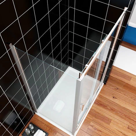 ELEGANT 1000 X 800 Mm Sliding Shower Enclosure 6mm Safety Glass Reversible Bathroom Cubicle Screen Door With Side Panel 5 ELEGANT 1000 X 800 Mm Sliding Shower Enclosure 6mm Safety Glass Reversible Bathroom Cubicle Screen Door With Side Panel - Image 3