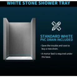 ELEGANT Rectangular 1000 X 700 X 40 Mm Stone Tray For Shower Enclosure Cubicle + Waste Trap -Comfort Bathroom Store 13721283 5