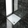 ELEGANT Rectangular 900 X 800 X 40 Mm Stone Tray For Shower Enclosure Cubicle + Waste Trap -Comfort Bathroom Store 13721369 1