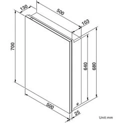 ELEGANT Bathroom Mirror Cabinet With LED Light And Shaver Socket Wall Mounted Bathroom LED Mirror With Shelf 500mm -Comfort Bathroom Store 13721663 5