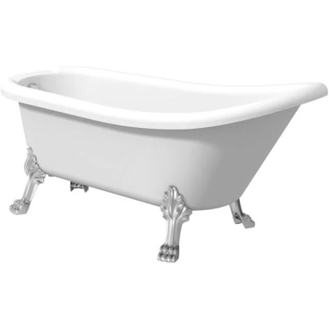Traditional Buxton Freestanding Bath Single Ended Dragon Feet 1550 Acrylic White 6 Traditional Buxton Freestanding Bath Single Ended Dragon Feet 1550 Acrylic White - Image 4