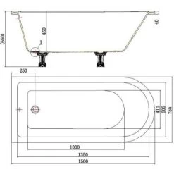 Traditional Freestanding Bath Roll Top Single Ended Dragon Feet 1500mm Worcester 11 Traditional Freestanding Bath Roll Top Single Ended Dragon Feet 1500mm Worcester -Comfort Bathroom Store 13816725 5