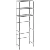 3-Tier Storage Rack Over Toilet Silver 53x28x169 Cm VidaXL -Comfort Bathroom Store 13941571 1