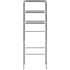 3-Tier Storage Rack Over Toilet Silver 53x28x169 Cm VidaXL -Comfort Bathroom Store 13941571 4