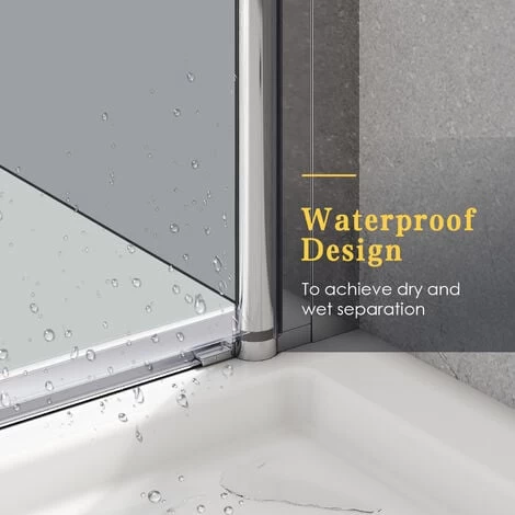 ELEGANT Frameless Bifold Shower Door 800mm Reversible Folding Shower Door 6 ELEGANT Frameless Bifold Shower Door 800mm Reversible Folding Shower Door - Image 4