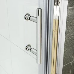 ELEGANT Sliding Shower Enclosure 6mm Glass Reversible Cubicle Door Screen Panel With Shower Tray And Waste + Side Panel 1000 X 800 Mm 9 ELEGANT Sliding Shower Enclosure 6mm Glass Reversible Cubicle Door Screen Panel With Shower Tray And Waste + Side Panel 1000 X 800 Mm -Comfort Bathroom Store 14285507 3