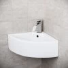 Tulla 670 X 470mm Cloakroom Large Quarter Circle Corner Wall Hung Basin Sink 1 Tulla 670 X 470mm Cloakroom Large Quarter Circle Corner Wall Hung Basin Sink -Comfort Bathroom Store 14627802 1