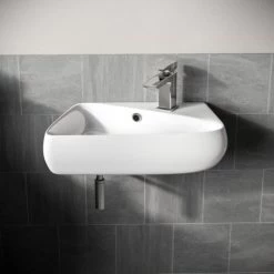 Tulla 455 X 275mm Rectangle Cloakroom Wall Hung Basin Sink