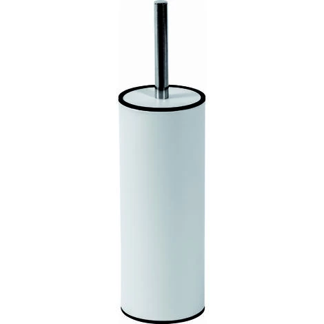 Nexus Freestanding Toilet Brush Holder With Curved Brush, White Finish 3 Nexus Freestanding Toilet Brush Holder With Curved Brush, White Finish