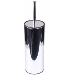 Nexus Freestanding Toilet Brush Holder With Curved Brush, Mirror Finish