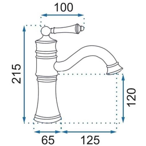Single Handle Vintage Basin Retro Old Tap Mixer Bathroom Standing Faucet 4 Single Handle Vintage Basin Retro Old Tap Mixer Bathroom Standing Faucet - Image 2
