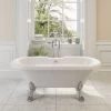Traditional 1500 Freestanding Bath Double Ended Roll Top Legs Included White -Comfort Bathroom Store 14914413 1