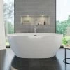 Freestanding Bath 1500 Waste Overflow White Acrylic Double Ended Luxury Modern 1 Freestanding Bath 1500 Waste Overflow White Acrylic Double Ended Luxury Modern -Comfort Bathroom Store 14986856 1