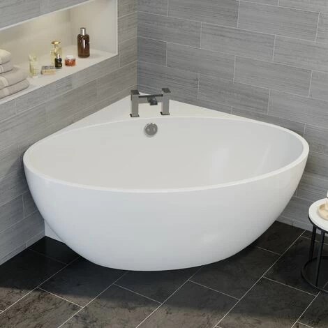 Modern Designer Corner Freestanding Bath Acrylic Bathtub 1510mm Built-In Waste 4 Modern Designer Corner Freestanding Bath Acrylic Bathtub 1510mm Built-In Waste - Image 2