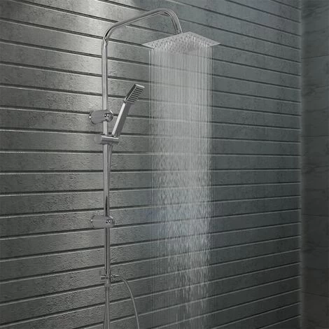 Dual Head Shower Set With Hand Shower Stainless Steel VidaXL 4 Dual Head Shower Set With Hand Shower Stainless Steel VidaXL - Image 2
