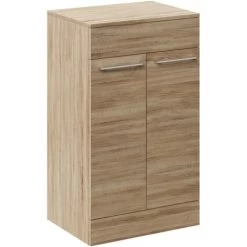 Napoli Bordalino Oak 500mm Floor Standing Vanity Unit For Countertop Basins With 2 Doors And Polished Chrome Handles 9 Napoli Bordalino Oak 500mm Floor Standing Vanity Unit For Countertop Basins With 2 Doors And Polished Chrome Handles -Comfort Bathroom Store 15435114 3