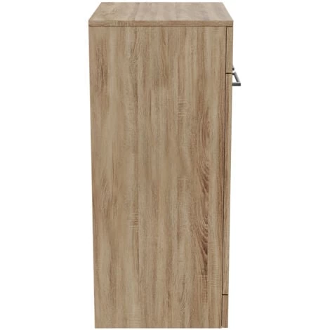 Napoli Bordalino Oak 500mm Floor Standing Vanity Unit For Countertop Basins With 2 Doors And Polished Chrome Handles 6 Napoli Bordalino Oak 500mm Floor Standing Vanity Unit For Countertop Basins With 2 Doors And Polished Chrome Handles - Image 4