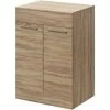 Napoli Bordalino Oak 600mm Floor Standing Vanity Unit For Countertop Basins With 2 Doors And Polished Chrome Handles -Comfort Bathroom Store 15435146 1
