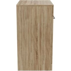 Napoli Bordalino Oak 600mm Floor Standing Vanity Unit For Countertop Basins With 2 Doors And Polished Chrome Handles -Comfort Bathroom Store 15435146 4