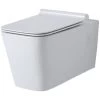 Milano Elswick - White Ceramic Modern Bathroom Wall Hung Toilet WC And Soft Close Seat -Comfort Bathroom Store 15473623 1