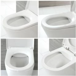 Milano Ballam - White Ceramic Modern Bathroom Wall Hung Rimless Toilet WC And Soft Close Seat -Comfort Bathroom Store 15473645 3
