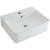 Milano Farington - Modern 520mm X 420mm White Ceramic Rectangular Countertop Wall Mounted Hung Bathroom Basin Sink – Basin Only -Comfort Bathroom Store 15473695 1