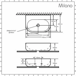 Milano Mellor - Modern White Ceramic Oval Countertop Or Wall Mounted Bathroom Basin Sink – 420mm X 290mm 11 Milano Mellor - Modern White Ceramic Oval Countertop Or Wall Mounted Bathroom Basin Sink – 420mm X 290mm -Comfort Bathroom Store 15473700 5