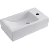 Milano Elswick - Modern White Ceramic Rectangular Countertop Or Wall Mounted Bathroom Basin Sink – 450mm X 250mm -Comfort Bathroom Store 15473701 1