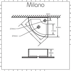 Milano Newby - Modern 460mm X 320mm White Ceramic Wall Hung Corner Bathroom Basin Sink – Basin Only 11 Milano Newby - Modern 460mm X 320mm White Ceramic Wall Hung Corner Bathroom Basin Sink – Basin Only -Comfort Bathroom Store 15473702 5