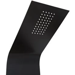 Milano Orton - Modern Thermostatic Shower Tower Panel With Rainfall Shower Head&44 Hand Shower Handset And Body Jets – Black -Comfort Bathroom Store 15473851 3