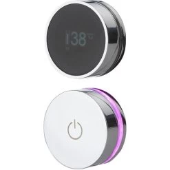 Milano Vis - Modern Digital Two Outlet Thermostatic Mixer Concealed Shower Valve - Chrome