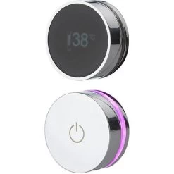 Milano Vis - Modern Digital Three Outlet Thermostatic Mixer Concealed Shower Valve - Chrome