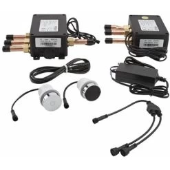 Milano Vis - Modern Digital Three Outlet Thermostatic Mixer Concealed Shower Valve - Chrome -Comfort Bathroom Store 15473995 4