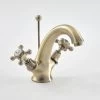 Milano Elizabeth - Traditional Mono Basin Mixer Tap - Brushed Gold (Crosshead Handles) 2 Milano Elizabeth - Traditional Mono Basin Mixer Tap - Brushed Gold (Crosshead Handles) -Comfort Bathroom Store 15474759 1