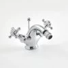 Milano Elizabeth - Traditional Bathroom Mono Bidet Mixer Tap - Chrome & White (Crosshead Handles) 2 Milano Elizabeth - Traditional Bathroom Mono Bidet Mixer Tap - Chrome & White (Crosshead Handles) -Comfort Bathroom Store 15474796 1