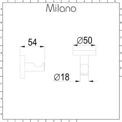 Milano Nero - Modern Round Wall Mounted Bathroom Single Robe Hook - Black 11 Milano Nero - Modern Round Wall Mounted Bathroom Single Robe Hook - Black -Comfort Bathroom Store 15474818 5