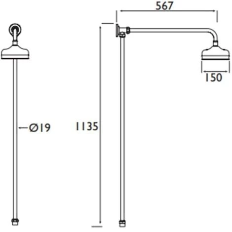 Bristan Traditional Rigid Riser Shower Kit - Chrome 4 Bristan Traditional Rigid Riser Shower Kit - Chrome - Image 2