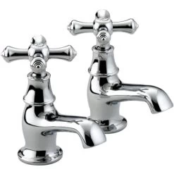Bristan Colonial Basin Taps - Chrome Plated