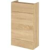 Hudson Reed Fusion Compact WC Unit 500mm Wide - Natural Oak