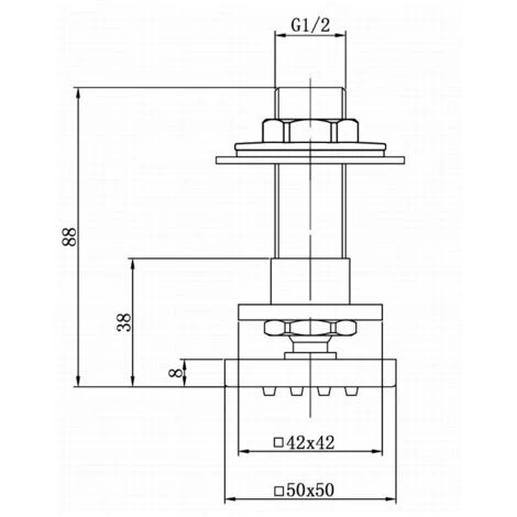 Hudson Reed Square Body Jet 50mm Wide Single - Chrome 4 Hudson Reed Square Body Jet 50mm Wide Single - Chrome - Image 2