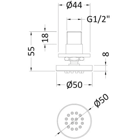 Hudson Reed Round Body Jet 50mm Wide Single - Chrome 4 Hudson Reed Round Body Jet 50mm Wide Single - Chrome - Image 2