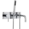 Hudson Reed Tec Single Lever 2-Hole Bath Shower Mixer Tap Wall Mounted - Chrome -Comfort Bathroom Store 15723228 1