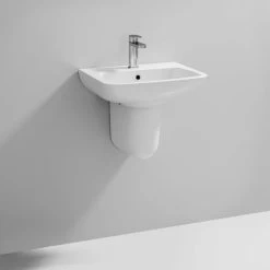 Nuie Ambrose Basin And Semi Pedestal 500mm Wide - 1 Tap Hole -Comfort Bathroom Store 15723807 3