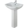 Nuie Ava Basin And Full Pedestal 545mm Wide - 1 Tap Hole -Comfort Bathroom Store 15723829 1