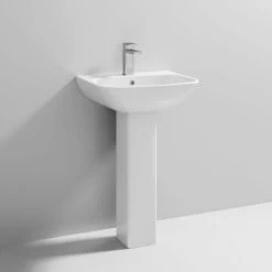 Nuie Ava Basin And Full Pedestal 545mm Wide - 1 Tap Hole -Comfort Bathroom Store 15723829 3